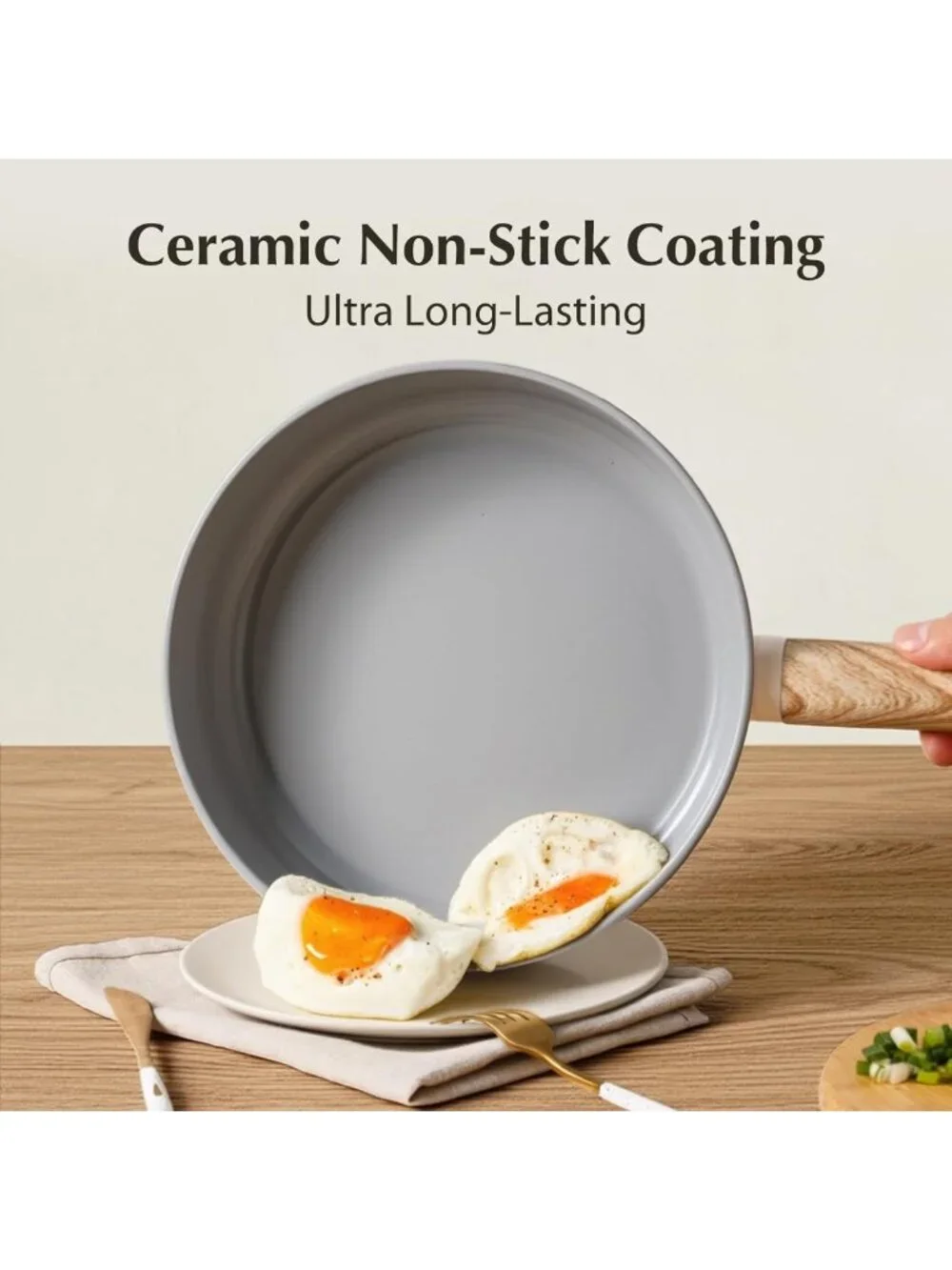 Nonstick Ceramic Cookware Set - Induction Compatible, Dishwasher Safe